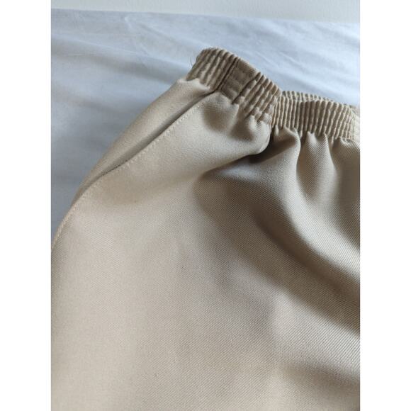 Alfred Dunner Pull On Pants 10P Petite Beige Straight Leg Dress Polyester - Picture 4 of 11